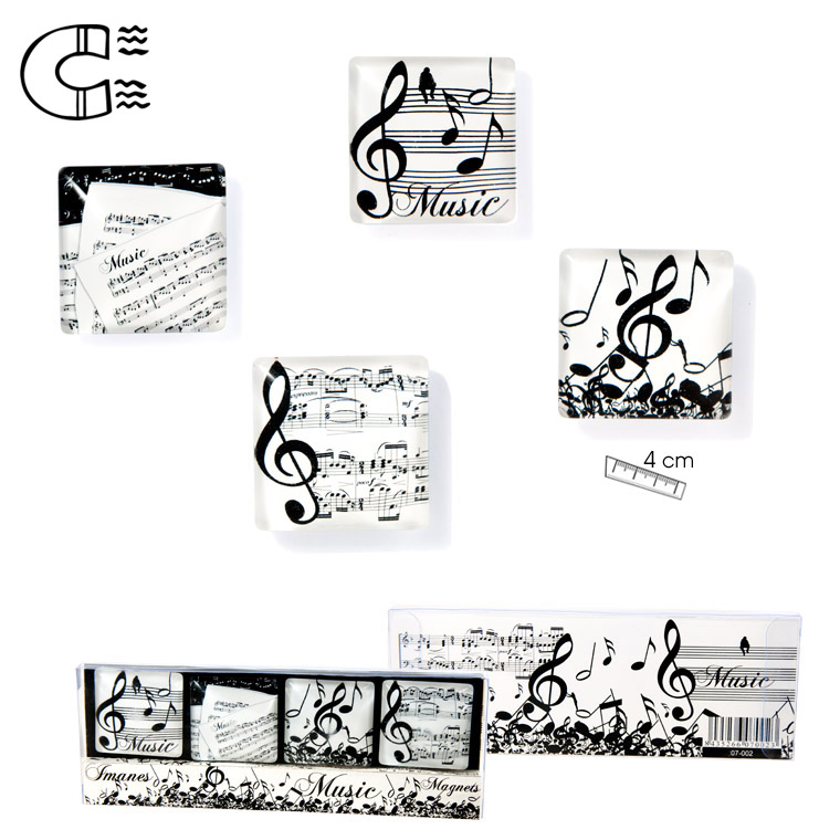 REGALO - SET 4 IMANES CON MOTIVOS MUSICALES